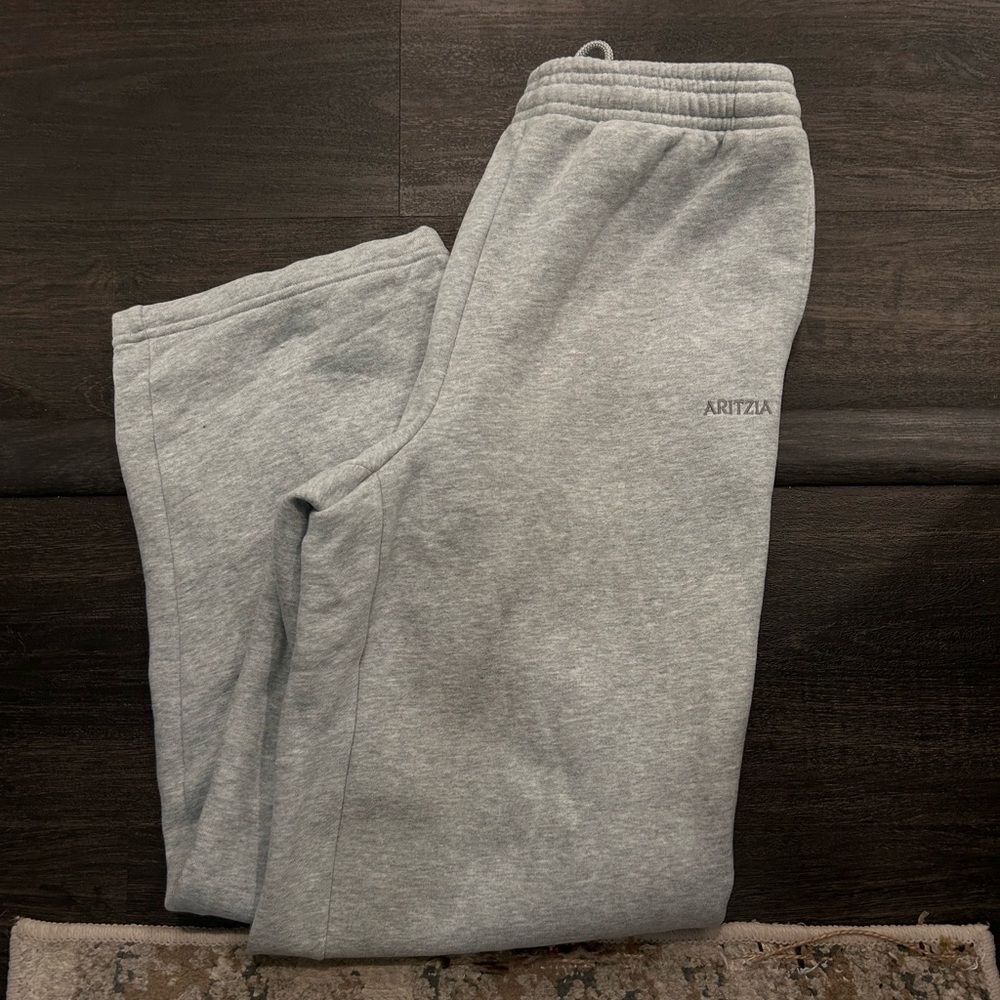 Aritzia Heather Gray Boyfriend Straight Leg Pants